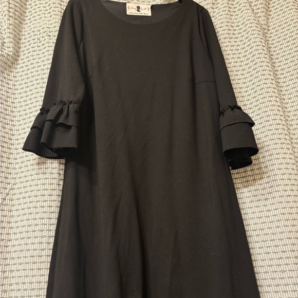 Dainty Jewells Classic Black Ruffle Sleeve Dress - Picture 4 of 5